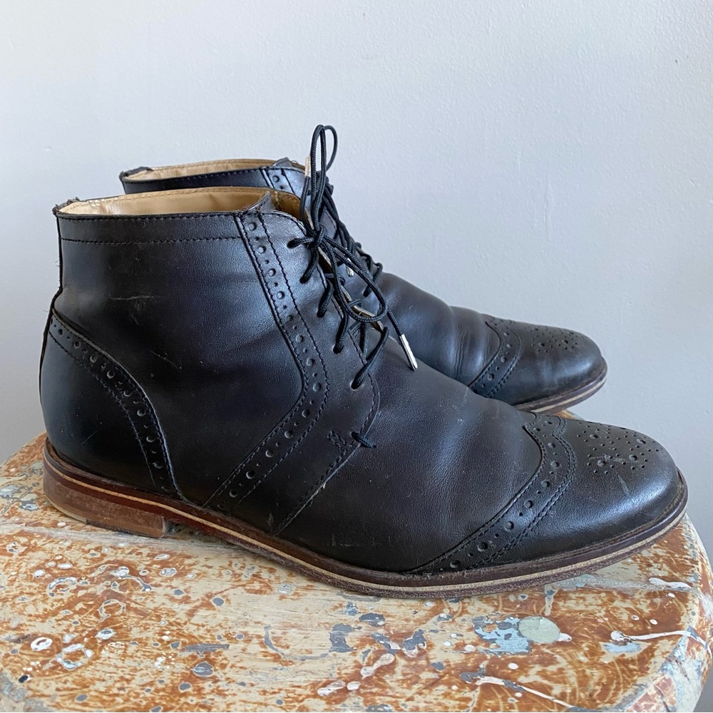 J. Shoes olympias lace up wingtip booties Size 10